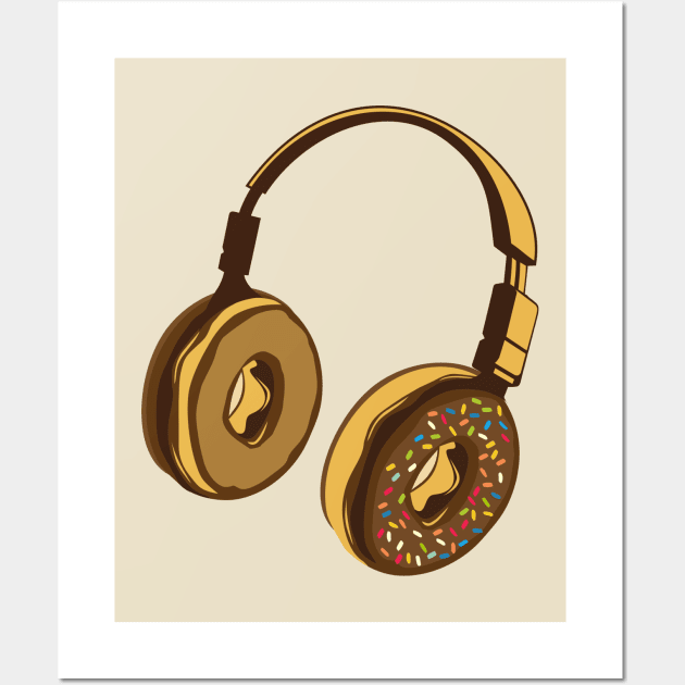 Headphone Donuts Wall Art by Art-Man